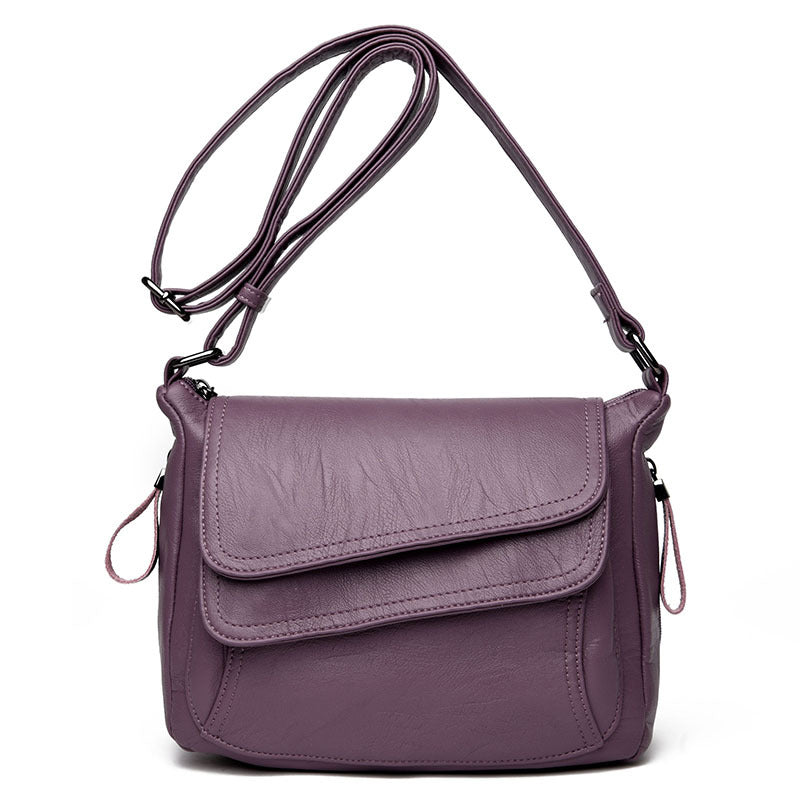 Retro Soft Leather Shoulder Bag for Women
